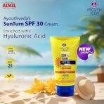 Ayouthveda Sunscreen Sun Turn Cream Combo of SPF 50 and SPF 30 cream with UVA, UVB & PA++ Sun Protection, Tanning, Softens Skin, Ultra-hydrating, Even Tone Skin, Lightweight - 60Gm each - Fast UK Delivery - Image 3