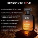 Just Herbs Intense Oud Amber Eau Da Parfum for Men 50 ml | Long Lasting Pure Fragrance Body Spray Mens Perfume with Flowers & Spices - Fast UK Delivery - Image 4