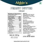 Abbie's Peanut Butter Creamy 340 grams | 26 grams Protein Per 100 grams | 100% Vegan | Zero Trans Fat | Zero Cholesterol | Good Source of Energy | Highly Nutritious | - Fast UK Delivery - Image 5