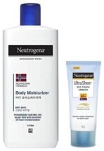 Neutrogena Norwegian Formula Body Moisturizer For Dry Skin 24 Hour Moisturization, 250ml&Neutrogena Sunscreen SPF 50+ - 80.0 grams Oil - Fast UK Delivery