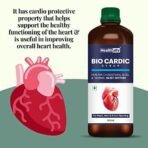 Healthally BioCardic Cardiac Care & Heart Health Syrup|Manage Cholesterol Level & BP Control Syrup with Arjunchaal Punarva Shankhpushpi Sarpagandha|Relieve Chest Blockage & Pain - 500 ML - Fast UK Delivery - Image 3