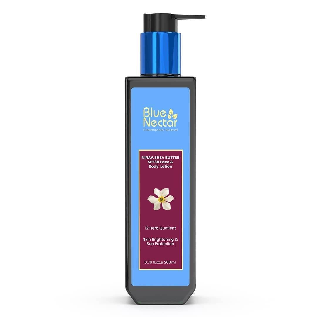 uk51TBy9dvJL-1.jpg Blue Nectar SPF 30 PA++ Body Lotion with Body Butter for Women & Men | Plant Based Sunscreen Body Lotion for Women for UVA/B Sunlight Protection for Glowing Skin (200ml) - Fast UK Delivery - Image 1