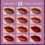 Hilary Rhoda Power Of Matte Liquid Lipstick | Buildable Colour | Long Lasting & Matte Finish | Lightweight & Non-Drying Formula | Smudge Proof & Non-Transferable | 3ml (Fearless Berry - Shade 16) - Fast UK Delivery - Image 6