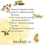 moha: Herbal Hair Conditioner with Aloe, Jojoba Oil, Almond Oil and Wheat Germ Oil for Soft, silky smooth, tangle-free hair - 200ml (Pack of 1) - Fast UK Delivery - Image 5