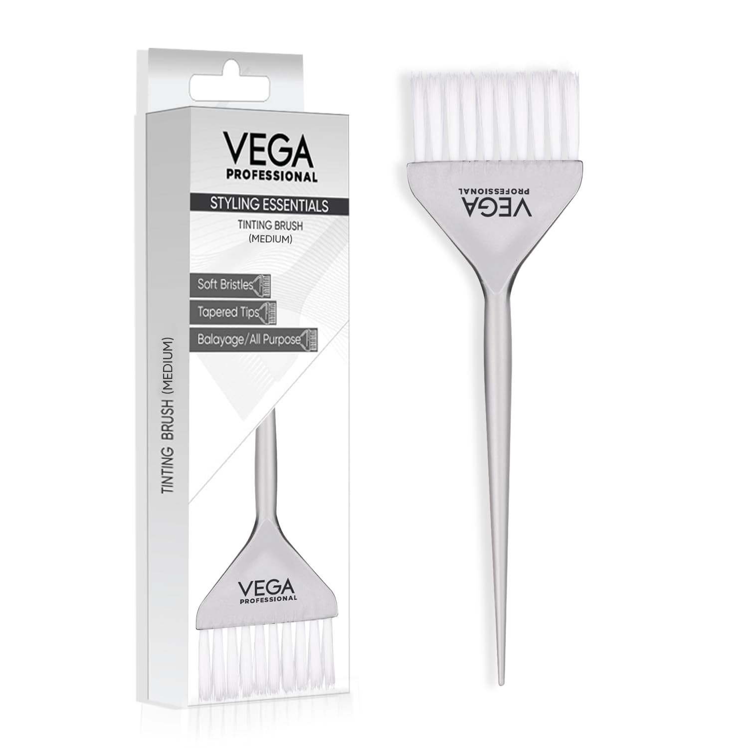 uk51TPzH-dpeL-1-1.jpg VEGA PROFESSIONAL Tinting Hair Brush for Balayage, All Over Color, Highlights and Root Touch Ups -Medium (VPHTB-02) - Fast UK Delivery - Image 1
