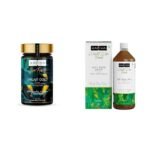 Kapiva Shilajit Gold 60 Capsules Contains 24 Carat Gold Boosts Stamina In 4 Weeks & Kapiva Get Slim Juice - Healthy Weight Management Through 12 Ayurvedic Herbs Aids Metabolism and Digestion - 1L - Fast UK Delivery