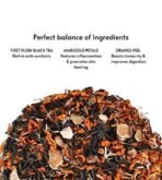 ISVARA Black Tea - Coral Glow, Floral Loose Leaves, Strong, Malty mix of Darjeeling Tea, Orange Peel, Marigold Petals, Rich in antioxidants, Skin Healing, Reduces inflammation 40gm - Fast UK Delivery - Image 3