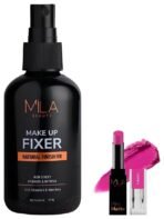 MILA Beaute Makeup Fixer |Makeup Setting Spray | Dermatalogically Tested 75ml Pro Matte Lipstick | Creamy Matte Lipstick | Shade - Shridevi, 4.2g - Fast UK Delivery