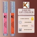 KINDED Liquid Lip Colour Vitamin E Enriched No Transfer Waterproof Long Stay Lipsticks Lip Gloss Set for Girls Women (Pack of 2, 6 ml each, Matte Finish, Shades Barbie Pink & Sangria Orange) - Fast UK Delivery - Image 4