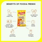 FOODIA Jaggery Cardamom Tea Sachets (Pack of 50) | Instant Tea Premix with Jaggery & Cardamom | 4 in 1 Chai Sachets | Non-Curdling Formula | Elaichi Chai | Convenient & Travel-Friendly - Fast UK Delivery - Image 5