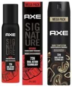AXE Signature Intense Long Lasting No Gas Body Spray Deodorant For Men 200 Ml & AXE Dark Temptation Men's Deodorant 215 Ml Long Lasting Spray For Men With An Irresistible Scent - Fast UK Delivery - Image 2