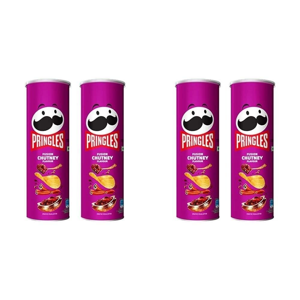 uk51UQcN5KmOL-1-1.jpg Kellogg's Pringles Desi Masala Tadka 107g (Pack of 4) - Fast UK Delivery - Image 1