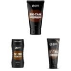 Beardo DeTan Combo | DeTan Bodywash for Men 200ml, DeTan Coffee Face Wash 100ml & BD DeTan Face Scrub Tube 100g (Set of 3) - Fast UK Delivery