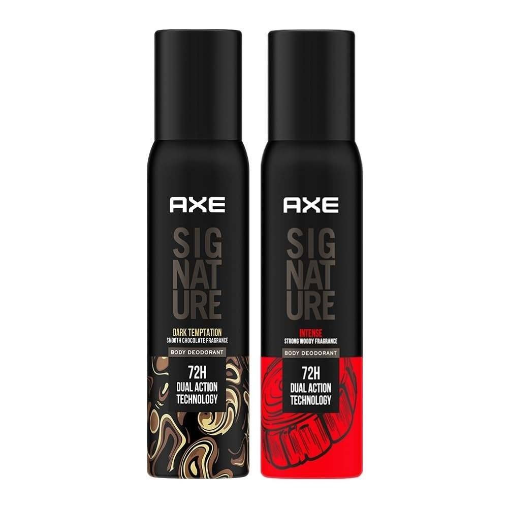 uk51UZG7NNx1L-1-1.jpg Axe Signature Dark Temptation 200ml, Axe Signature Intense, Long Lasting No Gas Body Perfume For Men 200ml, Pack of 2 - Fast UK Delivery - Image 1