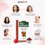 INDUS VALLEY Bio Organic Non-Toxic Aloe Vera Gel for Acne, Scars, Glowing & Radiant Skin Treatment & Hibiscus Powder | Hibiscus rosa-sinensis (175ml+ 100g) - Fast UK Delivery - Image 7