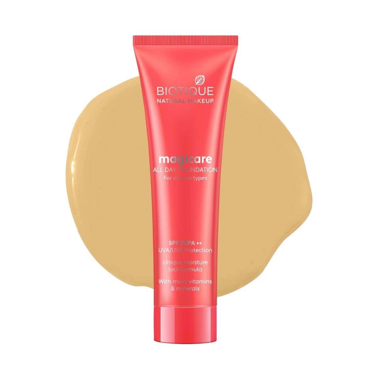 uk51V0xuF2FOL-1-1.jpg Biotique Natural Makeup Magicare All Day Liquid Full Coverage Foundation (Gypsum, 30Ml, Natural Finish), Pack Of 1 - Fast UK Delivery - Image 1