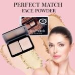 Fashion Colour Platinum Perfect Match Face Powder With Mirror + Powder Puff | Velvety Formula | Matte Finish | Upto 11 hrs of Lightweight Coverage | Blurring Imperfection | For All Skin Types | (FC25, 10g) - Fast UK Delivery - Image 4