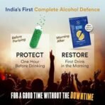 Wellbeing Nutrition Hangover Relief | One Pre-drinking Capsule (Protect) with Milk thistle, Chicory Extract, B-Vitamins & One Next Morning Hydration Drink (Restore) with Electrolytes from coconut water & Himalayan Pink Salt, Vitamin C, Magnesium| Complete Hangover Solution to Support Liver Health & Recover Faster | Safe & Effective | Clinically Validated (3) (3) - Fast UK Delivery - Image 4