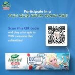 Dabur Herb'l Kids Elsa Frozen Toothpaste | 3+ Years | Strawberry Flavour | 80g | No added chemicals | Cavity protection | Fights germs | Strong Teeth, Healthy Gums | Natural & Safe For Kids | SLS & Flouride free - Fast UK Delivery - Image 7