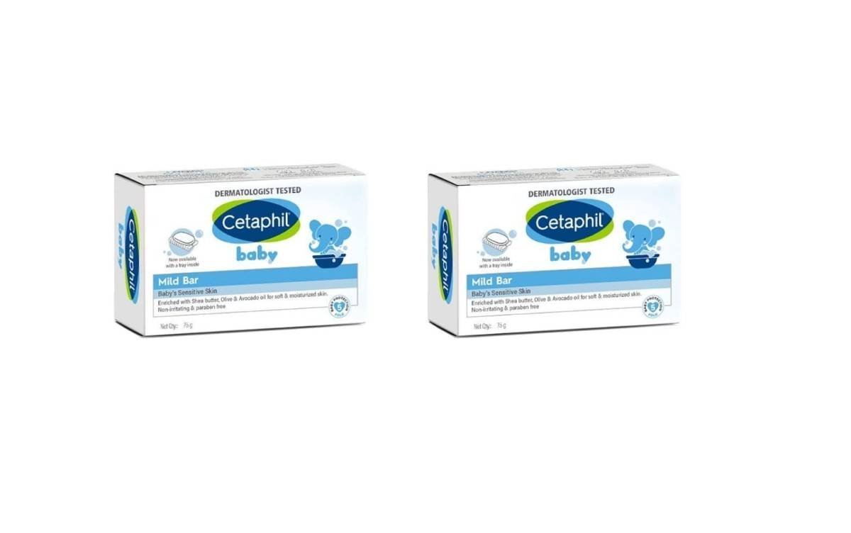 uk51VvnabcdyL-1-1.jpg Cetaphil Baby Mild Bar for Face and Body-Pack of 2, 75g*2 - Fast UK Delivery - Image 1