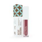 Just Herbs Ayurvedic Creamy Matte Long Lasting Liquid Lipstick, Lightweight & Hydrating Lip Colour with Liquorice & Sweet Almond Oil - Soft Pink Berry - Fast UK Delivery