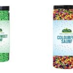 Organic Bites Combo of Sugar CoatedFennel Seeds Colourful saunf and Green Saunf 200 gm each Total 400 gm (Jar Pack) - Fast UK Delivery