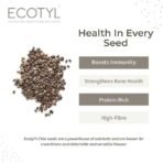 Ecotyl Chia Seeds | Raw Seeds for Eating | Rich in Antioxidants & Fibre | Chia seeds| 250 grams - Fast UK Delivery - Image 6