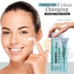 Fashion Colour Color Changing Foundation | Infused With Hyaluronic Acid | Radiant Skin | Flawless Color Changing With Satin Finish, Makeup Base, Long Lasting Waterproof Liquid Foundation For Face Makeup (IVORY, 40g) - Fast UK Delivery - Image 6