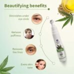 Ayouthveda Hemp Seed Under Eye Gel with Cooling Massage Roller|For Puffy Eyes, Dark Circles, Wrinkles & Fine Lines|With Hemp Seed Oil, Almond oil & Coffee| (Pack of 1;15ml) - Fast UK Delivery - Image 5