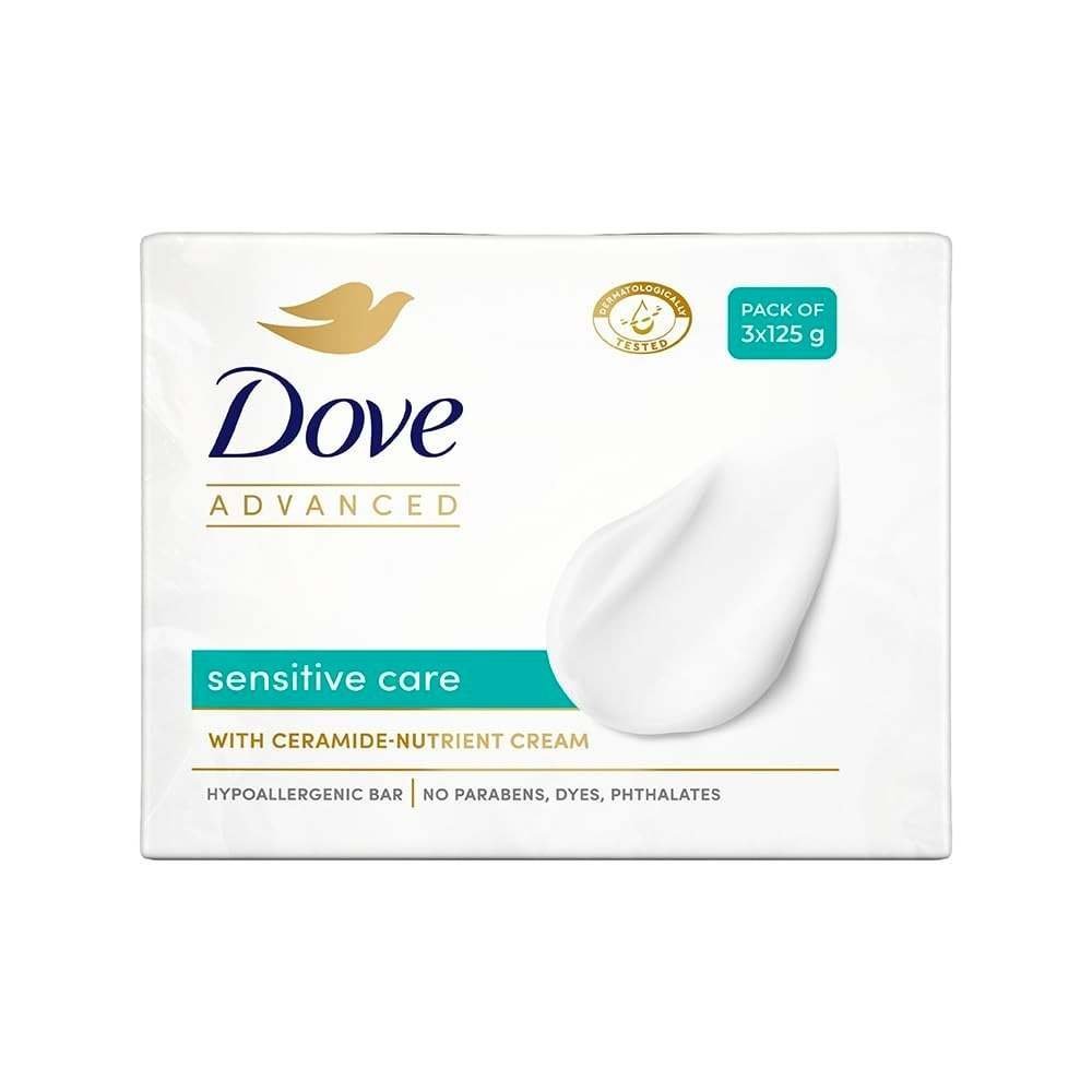 uk51Wxzig8RsL-1-1.jpg Dove Advanced Sensitive Care Bar | 125g x 3 - Fast UK Delivery - Image 1
