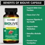 Healthally Biolive Ayurvedic Fatty Liver Detox Capsule/Medicine/Supplement(500 MG),Alcoholic Liver Fat Cleanser & Liver Care Capsule for Liver Health Wellness & Digestion - 60 Capsules - Fast UK Delivery - Image 3