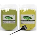 Organic Bites Organic Bites Natural Dye for Black Hair (Henna Leaves powder, Indigo leaves powder combo pack) Avuri and Mehandi, Neela Amari, Natural Mehndi, Neel Patti, Neelayamari, Neli Aku - 50 gm Each (Total - 100 gm ) - Fast UK Delivery