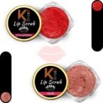 KINDED Lip Sugar Scrub Herbal Natural Essential Oils Exfoliator Balm Scrubber for Smoked Dry Dark Chapped Lips to Lighten Pigmentation Dead Skin Tan Removal (10 gm each, Strawberry & Rose) - Fast UK Delivery - Image 2