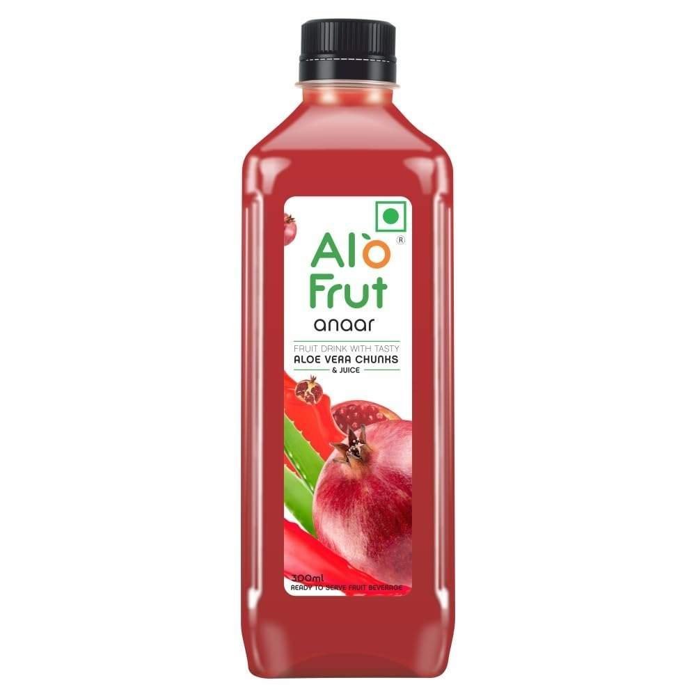 uk51XUJVI3aZL-1-1.jpg Alo frut Anaar Fruit Drink with Tasty Aloevera Chunks & Juice | Natural Goodness of Fruits and Aloevera chunks | Ready-to-Serve Fruit Juice - 300ml - Fast UK Delivery - Image 1