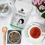 Tea Aroma - Anti-Ageing Herbal Tea, Caffeine-Free Blend with 12 Powerful Herbs for Skin Tightening, Natural Glow & Hair Strengthening, Rich in Antioxidants, 50 g - Fast UK Delivery - Image 5