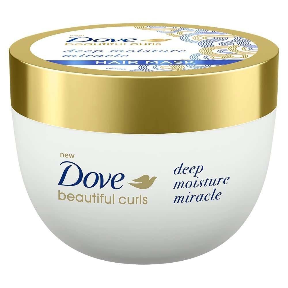uk51Xyxa6pzIL-1-1.jpg Dove Beautiful Curls Deep Moisture Miracle Floral Fragrance Hair Mask For Curly Hair 300 Millilitre - Fast UK Delivery - Image 1
