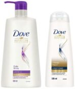 Dove Daily Shine Shampoo, 650 ml & Dove Intense Repair Conditioner 335 ml, With Keratin Actives to Smoothen Dry and Frizzy Hair - Deep Conditions Damaged Hair for Men & Women - Fast UK Delivery