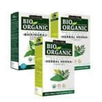 INDUS VALLEY Bio Organic Natural And Pure Bhringraj Powder | Eclipta alba with Herbal Henna Powder Set of 2 for Hair Care - (100g*3 =300g) - Fast UK Delivery - Image 2