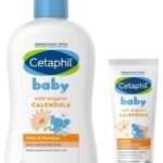 Cetaphil Baby Wash & Shampoo with Organic Calendula (400ml)&Cetaphil Baby Cream, Face & Body Moisturizing Cream | Advance Protection | Gentle & Soft with Organic Calendula 85gm - Fast UK Delivery