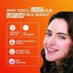 Dabur Kesar Ubtan Face Wash-100ml | Enriched with Natural Turmeric, Niacinamide & Saffron to Brighten, Tone and gently Exfoliate Skin | For Removing Tan, Dark Spots, Dirt & Impurities | For Men & Women - Fast UK Delivery - Image 4