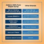 Abbie's Pure Maple Syrup, 334.6 g (250 ml - Pack of 2), Non GMO, Gluten Free, Product of Canada, Grade A,Rich Taste, Good for Pancakes, Waffles, Oatmeal, Granola, Frosting, Marinade Dressing - Fast UK Delivery - Image 5