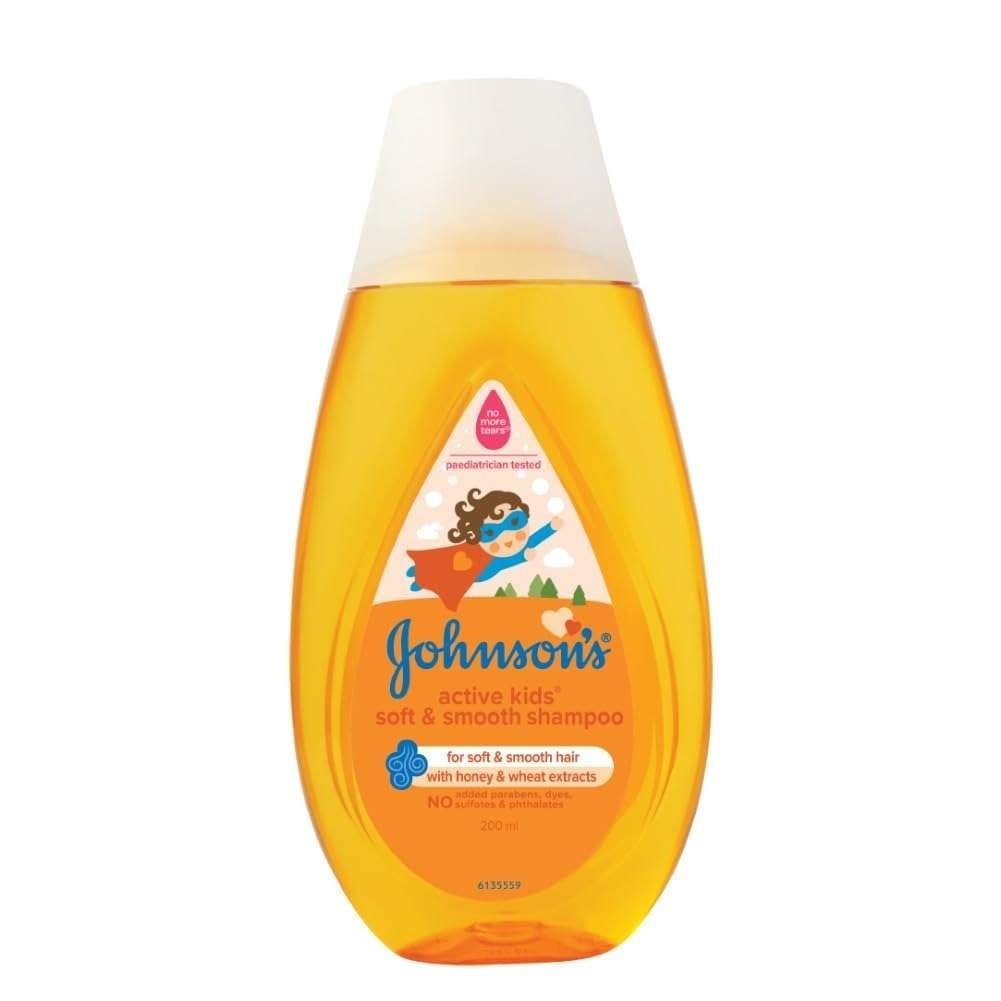 uk51YMhnNZEcL-1-1.jpg Johnson's Baby Active Kids Soft and Smooth Shampoo, 200ml - Fast UK Delivery - Image 1