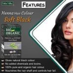 INDUS VALLEY Bio Organic Soft Black Henna Hair Color with Hair growout Oil Combo For Hair Care (100 ml+100g) - Fast UK Delivery - Image 4