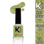 KINDED Nail Paint Long Lasting Lacquer Nail Art Nail Polish Enamel Nail Polish Glitter Topper Coat for Girls Women (9 ml, Glittery Finish, Shade 46 Glitz Kiwi Green) - Fast UK Delivery - Image 3
