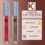 KINDED Liquid Lip Colour Vitamin E Enriched No Transfer Waterproof Long Stay Lipsticks Lip Gloss Set for Girls Women (Pack of 2, 6 ml each, Matte Finish, Shades Brick Red & Brown Temptation) - Fast UK Delivery - Image 4