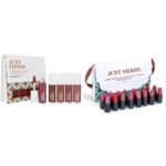 Just Herbs Ayurvedic Liquid Lipstick Kit Set of 5 with Hydrating & Lightweight Lip Colours (Nudes & Browns) & Just Herbs Ayurvedic Creamy Matte Lipstick Set38gm (Pack of 16) - Fast UK Delivery