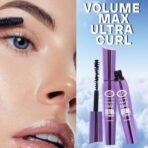 FASHION COLOUR Volume Max Ultra Curl Mascara | Volumizing | Smudge Resistant, Water Resistant | Extreme Volume | Lengthening Mascara for Eyes | Jet Black Colour | Lightweight | 8ml - Fast UK Delivery - Image 6