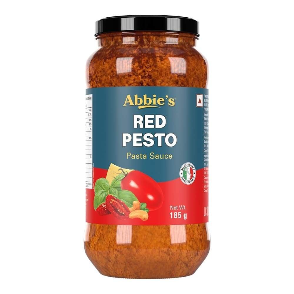 uk51ZHkkLQ6AL-1-1.jpg Abbie's Pesto Red Sauce 190g - Fast UK Delivery - Image 1