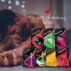 KamaSutra Mango Pleasure Flavored Condoms, Fun of Flavors for Men & Women, Dotted for Extra Stimulation, Clear, 10 Count - Fast UK Delivery - Image 7