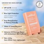 Mcaffeine Hydrating Sunscreen Stick Spf 60 Pa++++ With 1% Squalane, Ceramides, Hyaluronic Acid & Kombucha Tea For All Skin Type, Uva-Uvb & Blue Light Protection + Barrier Repair|For Men & Women, 20G - Fast UK Delivery - Image 4